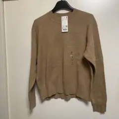 新品未使用ユニクロレディースベージュ 長袖ニットセーター M