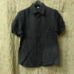 黒 半袖シャツ レギュラーカラー
