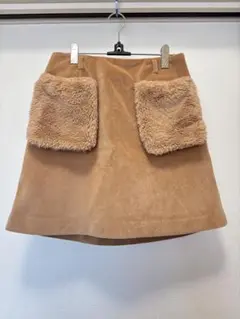 美品 スカート インパン裏地付き 膝上 台形 ブラウン Heather Mサイズ