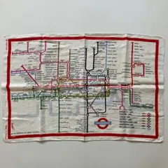 USED LONDON UNDERGROUND MAP FABRIC