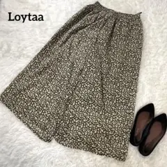 Loytaa　花柄ワイドパンツ　ガウチョパンツ　フリーサイズ　1793
