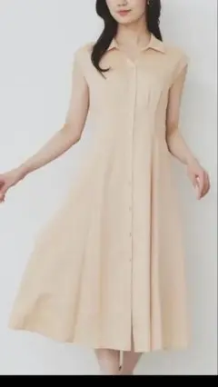 index リネンライクシャツワンピース M