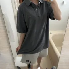 Tommy Hilfiger グレー ポロシャツ Lサイズ