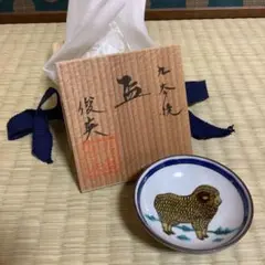 九谷焼 太田俊英 造 賢人紋 大皿 幅約32cm 青手九谷 f031314 九谷焼 太田俊英 造 賢人紋 大皿 幅約32cm 青手九谷 f031314