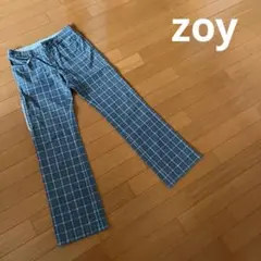 【極美品】zoy ゾーイ ストレート チェックパンツ レディース 36