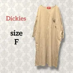 ディッキーズ【F】Tシャツワンピース ゆるだぼ 体型カバー ベージュ カジュアル