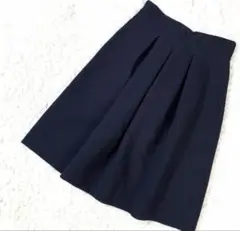 MARELLA マレーラ タックフレアスカート ネイビー Mサイズ