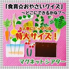 特大マグネットシアター　食育　野菜　保育知育教材　パネルシアター　誕生会