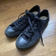 美品　オールスター　ローカットコンバース　オールブラック　24.5cm