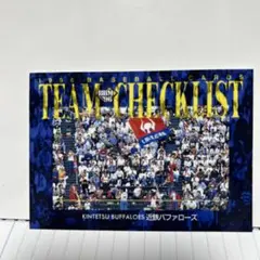 1996年 近鉄バファローズ チェックリストカード