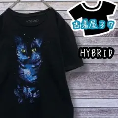 古着ハイブリッドデカロゴアニマル柄Tシャツ黒ブラックL