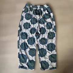 ニコアンド 柄 ワイド パンツ