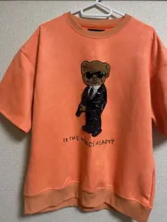 WHIM ROTH オレンジ クマ刺繍 Tシャツ サイズ2