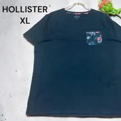 【訳あり特価】HOLLISTER ホリスター ポケットTシャツ ブラック XL