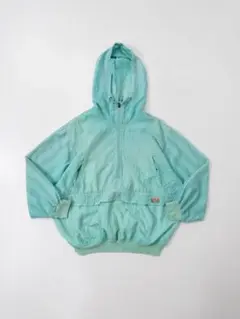 90s EURO シアサッカーコットンアノラックパーカー ヴィンテージ古着