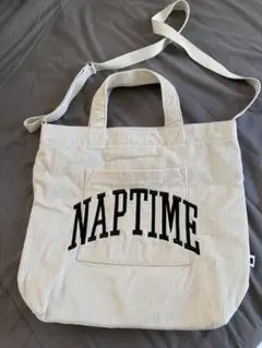 Nissy Naptime コーデュロイ バック ななめがけ NaptimeコーデュロイBAG-IVORY ＋Nissy テイクアウトバッグ