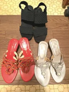 あしながおじさん サヴァサヴァ サンダル ミュール 3足 23cm Mサイズ