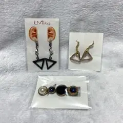 三角 トライアングル ピアス 宇宙 スペース ヘアクリップ