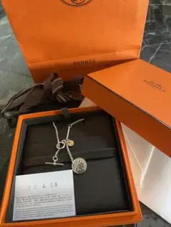 ★新品未使用★HERMESエクスリブリスペンダント ネックレス