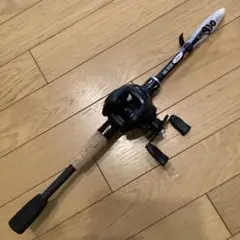 ベイトタックル入門1.8mコンパクトベイトロッド&ベイトリール　ブラックバス
