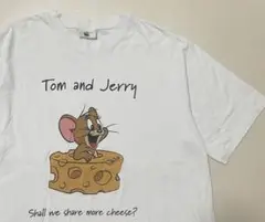 4Lサイズ　トムとジェリー チーズ プリントTシャツキャラクター　オーバーサイズ