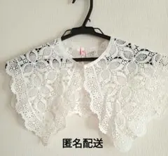 ホワイト レース つけ襟