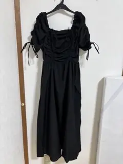 新品　2Wayドロストリボンロングワンピース