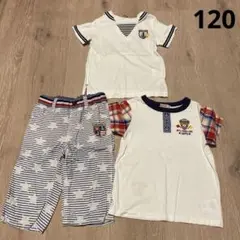 ミキハウス　Tシャツ・ハーフパンツ　マリンセットまとめ売り　120