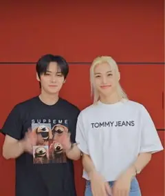 未使用  JEANS スタジャンS 緑 スキズ フィリックス着用 ピリ 未使用 TOMMY JEANS スタジャンS 緑 スキズ フィリックス着用 ピリ