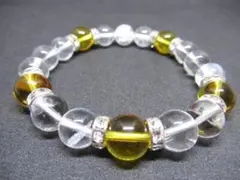 ★【水晶×シトリン】 天然石ブレスレットパワーストーン