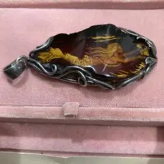 琥珀　インタリオ　ペンダントトップ　マーメイド