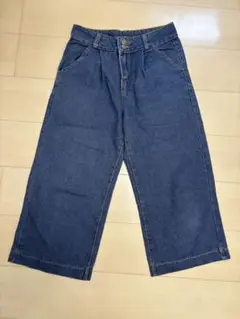デニム ハイウエスト ワイドパンツ M