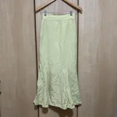 LAGUNAMOON リネンフレアマチスカート　ライトグリーン