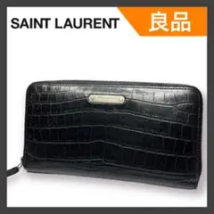 【良品】SAINT LAURENT 長財布 ラウンドファスナー 462359