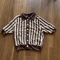 ZARA ブラウン ストライプ トップス M