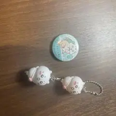 ちいかわキャラクターキーホルダーとバッジセット