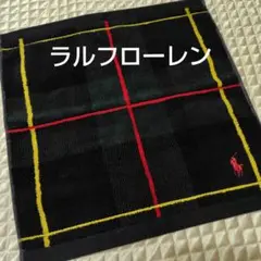 ✰ラルフ・ローレン✰ チェック柄ハンドタオル 約34x34cm