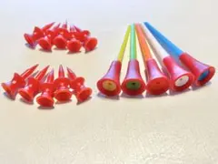 マルチカラーロングゴルフティー ＋ショートティー　15本セット