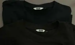 エアリズムブラックコットンオーバー半袖Tシャツ２枚