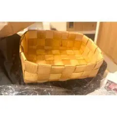 竹製 四角形バスケット 中型
