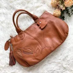 美品✨イビサ IBIZA ハンドバッグ トートバッグ レザー ライトブラウン