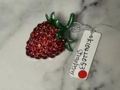 新品 スワロフスキー ブローチ レディース いちご ストロベリー