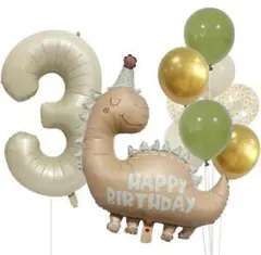 恐竜　バルーン　風船　10点セット　誕生日　パーティー　飾りつけ 3歳