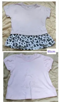 女の子Tシャツ 2枚まとめて　サイズ95cm