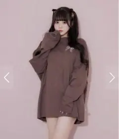 pium melty cake オーバーサイズロングTシャツ