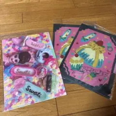 未開ワンダ　SWATI オリジナルクリアファイル　2種類３枚　まとめ売り
