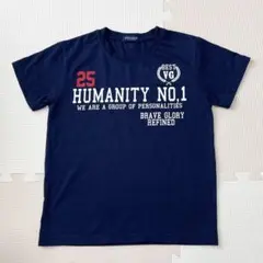 ￼キッズTシャツ ￼プリントTシャツ ネイビー 140サイズ