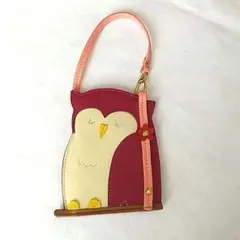 フクロウデザインポーチ バッグチャーム
