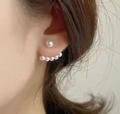 新品未使用 5連パールバックキャッチピアス フォーマル 結婚式 卒業式 入学式