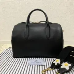 アニヤハインドマーチ 2way ショルダーバッグ 目玉焼き レザー 黒 保存袋付